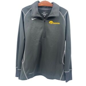 Nike Therma-FIT Iowa Hawkeyes Rowing Pullover Gray Long Sleeve Mens Large